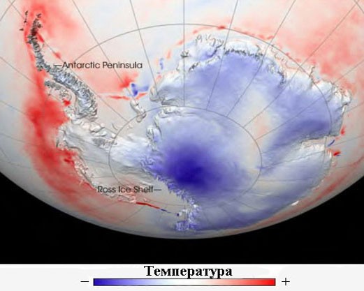 Температурный режим в Антарктиде