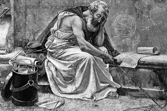 Архимед занимается математикой