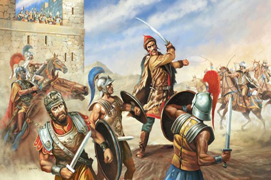 Аттила сражается с римлянами