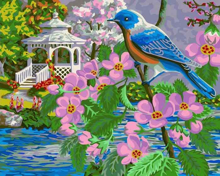 Картина с райской птицей