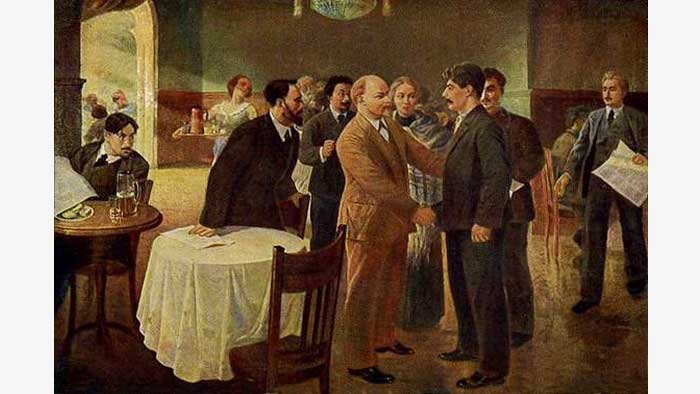 Ленин встречается со Сталиным