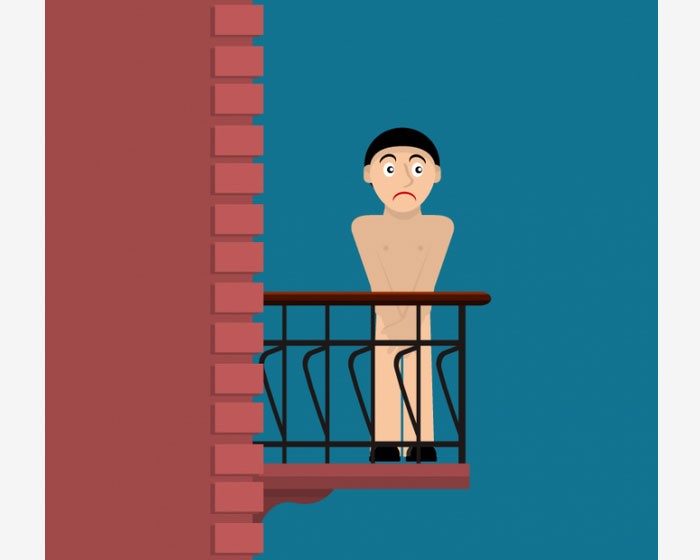 Человек на балконе