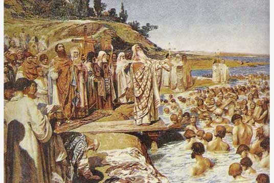 Картина крещение Руси