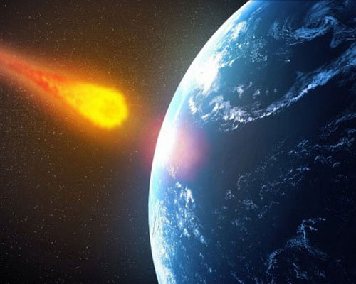 Астероид сталкивается с Землёй