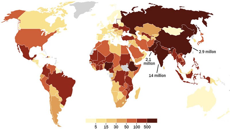 Страны, где есть рабство