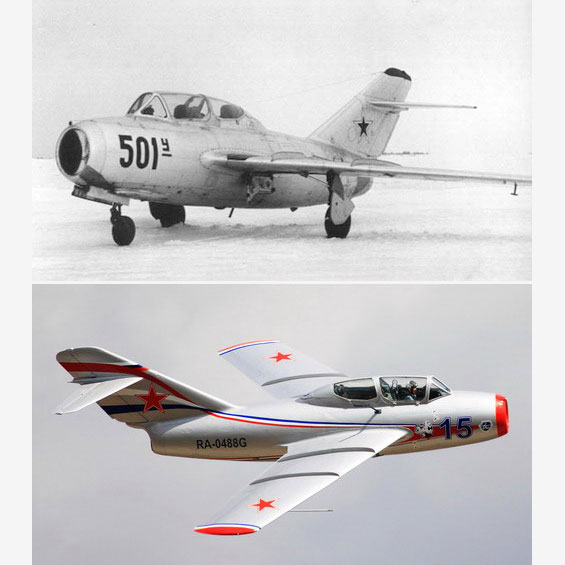 Две фотографии МиГ-15УТИ