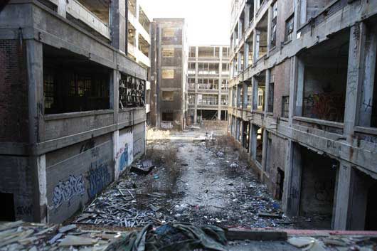 Заброшенные здания в Детройте