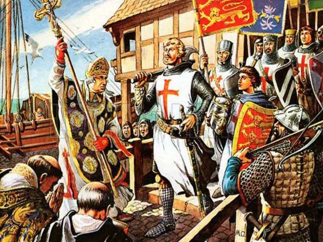 Людовик IX принимает крест