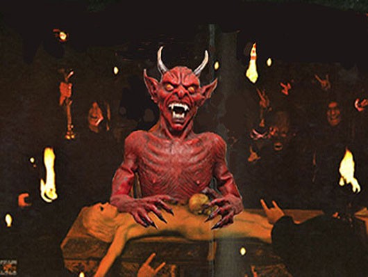 Картина, изображающая Дьявола с королевой шабаша