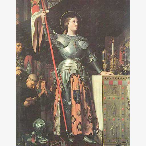 Картина с изображением Жанны д’Арк