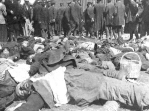 Тела людей, погибших на Ходынском поле