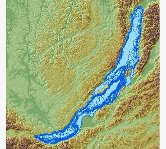 Схематичная карта озера Байкал