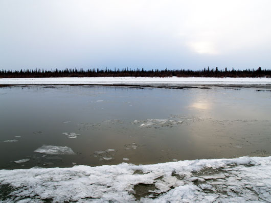 На реке появился первый лёд