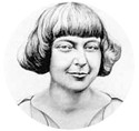 Рисунок лица Марии Цветаевой