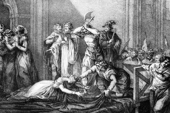 Изображение казни Марии Стюарт