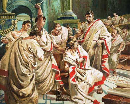 Заговорщики убивают Юлия Цезаря