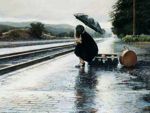 Человек, ожидающий поезд