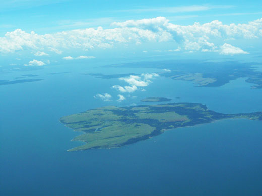 Озеро Виктория из окна самолёта