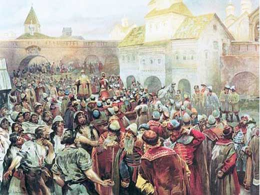 Картина с изображением новгородского вече