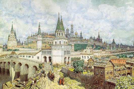 Картина, изображающая Москву