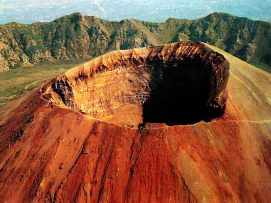 Фотография кратера Везувия
