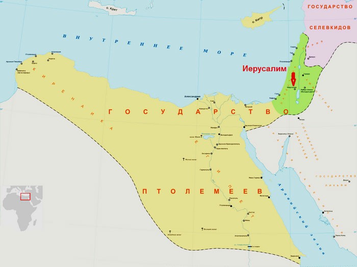 Египет Птолемея на карте