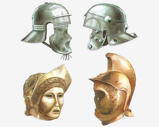 Римские шлемы I-IV веков н. э.