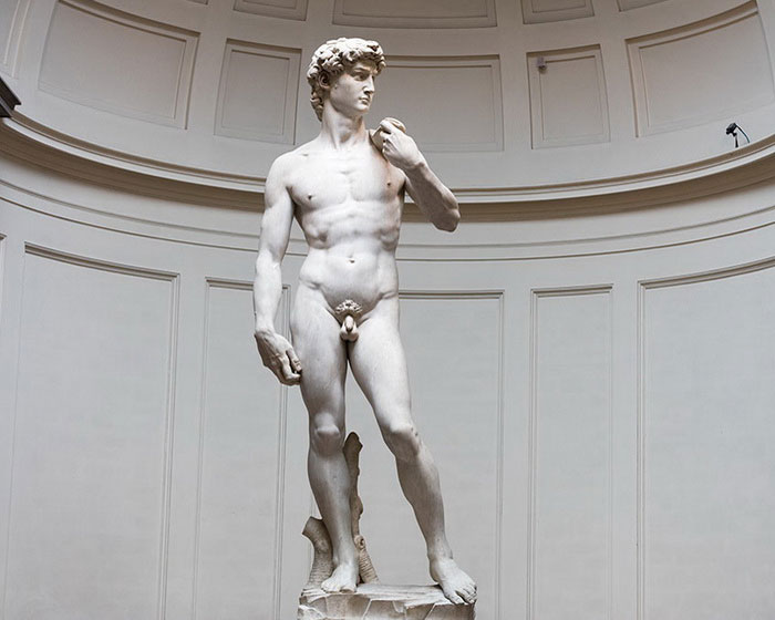 Вид на статую Давида
