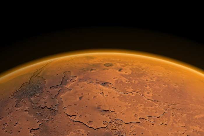Поверхность Марса из космоса